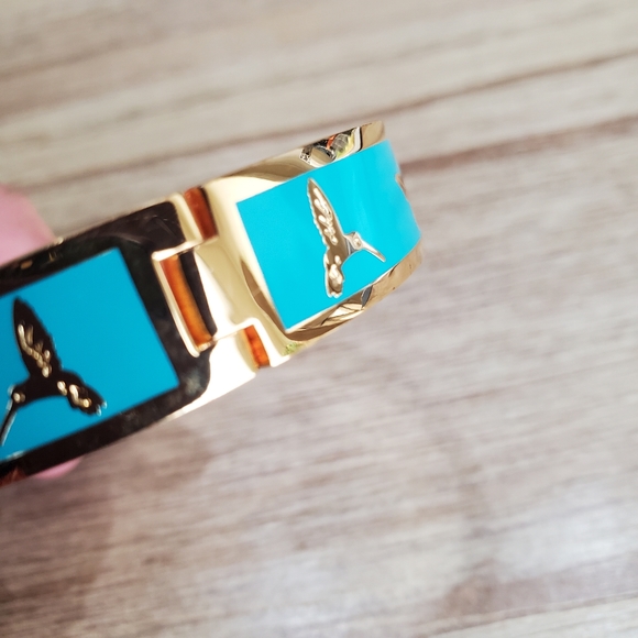 NWT Johnny Was Teal Garden Bangle Bracelet - Picture 7 of 13